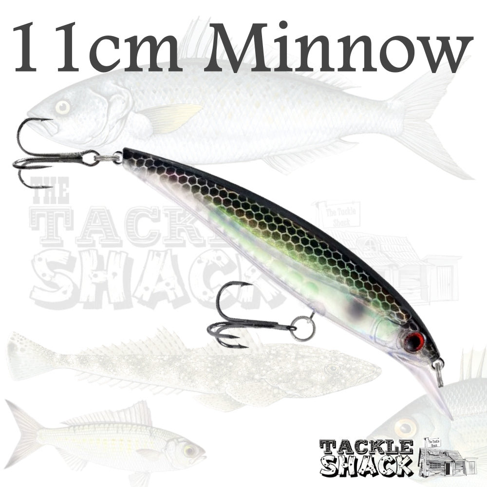 11cm Minnow Blue 13.5gm Black Hatch