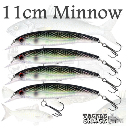 11cm Minnow Blue 13.5gm Black Hatch