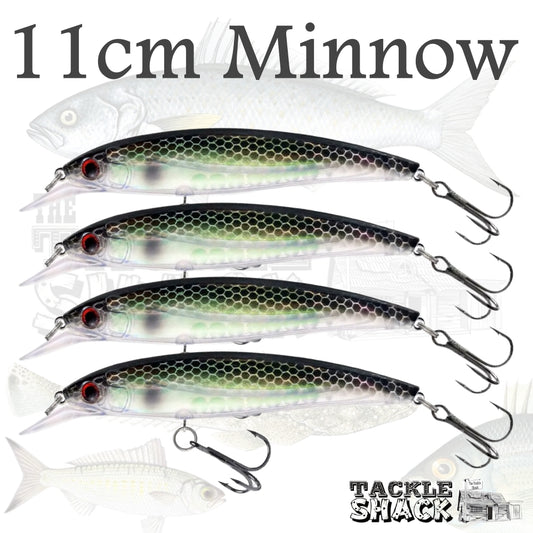 11cm Minnow Blue 13.5gm Black Hatch