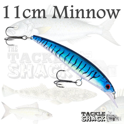 11cm Minnow Blue 13.5gm Blue Tiger