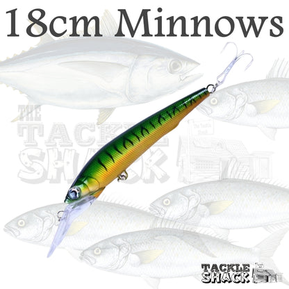 18cm Minnows Deep Diving 5 Pack