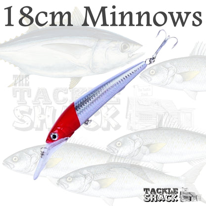18cm Minnows Deep Diving 5 Pack