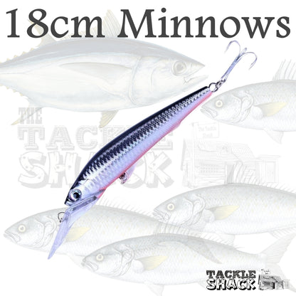 18cm Minnows Deep Diving 5 Pack