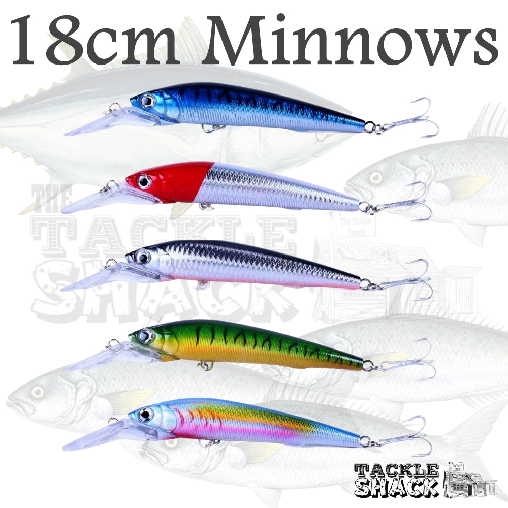 18cm Minnows Deep Diving 5 Pack