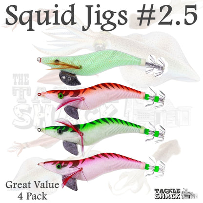 #2.5 Squid Jigs 4 Jig Value Pack