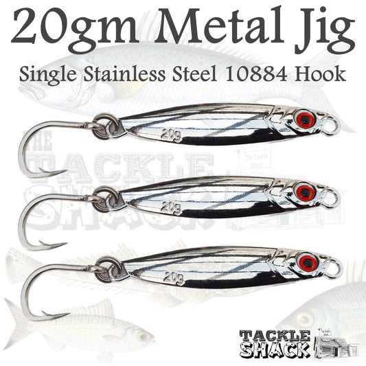 20gm Metal Jig Silver 10884 Hook