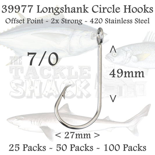 39977 Longshank Circle Hooks Size 7/0