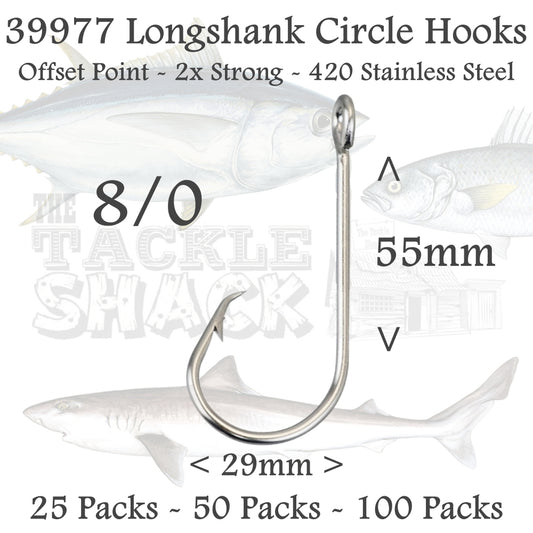 39977 Longshank Circle Hooks Size 8/0