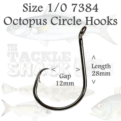 Octopus Circle Hooks 7384 Size 1/0