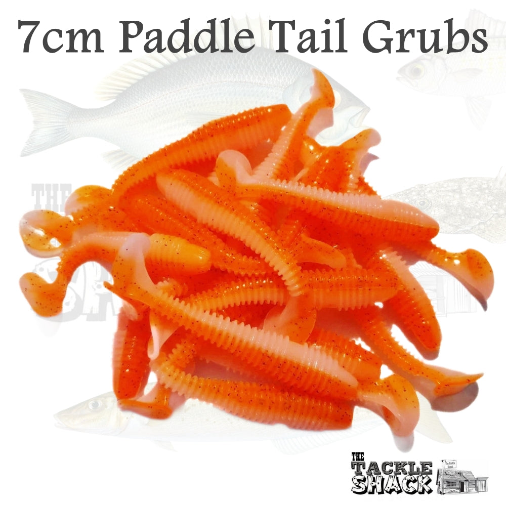 Soft Plastic Lures 7cm Paddle Tail Grubs - Sour Squirm