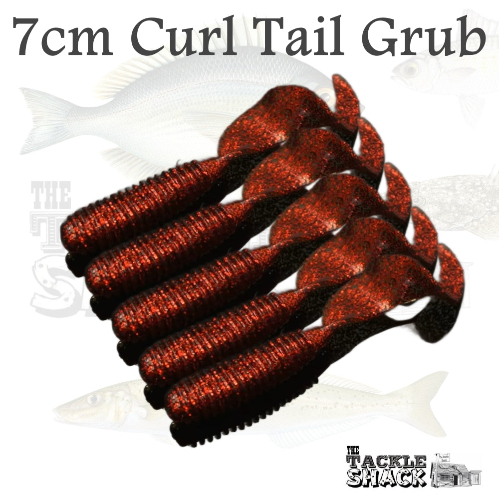 Soft Plastic Lures 7cm Curl Tail Grubs