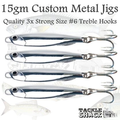 15gm Baitfish Metal Jig Size #6 3x Strong Treble Hook