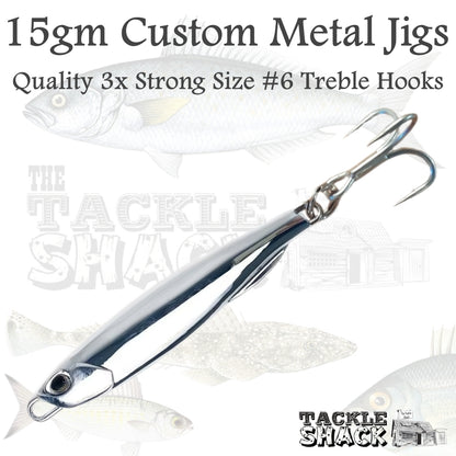 15gm Baitfish Metal Jig Size #6 3x Strong Treble Hook