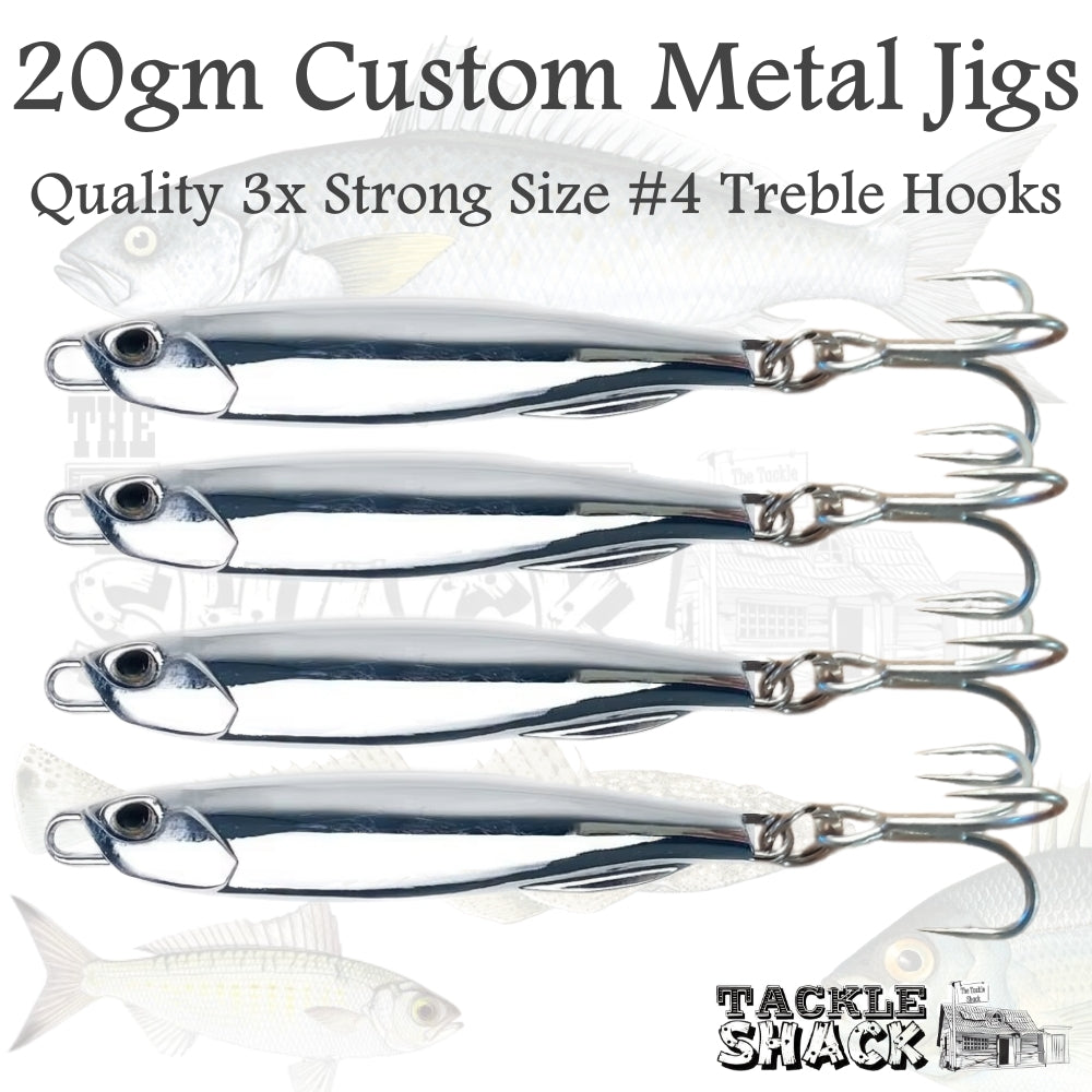 20gm Baitfish Metal Jig Size #4 3x Strong Treble Hook