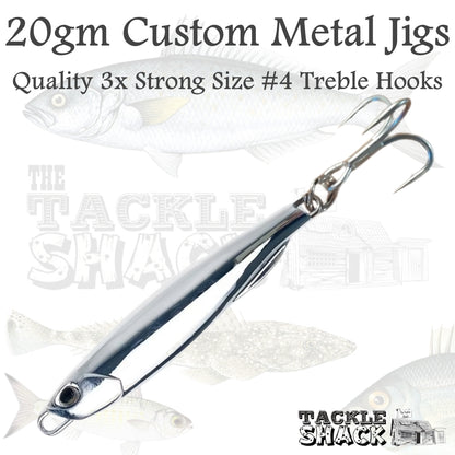 20gm Baitfish Metal Jig Size #4 3x Strong Treble Hook