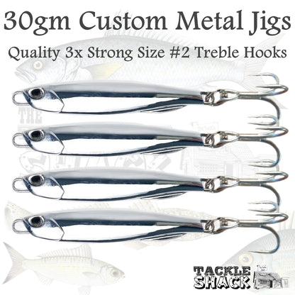 30gm Baitfish Metal Jig Size #2 3x Strong Treble Hook