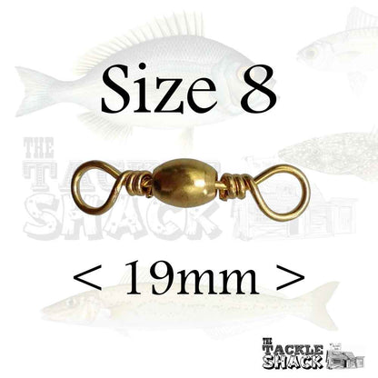 Brass Barrel Swivels #8