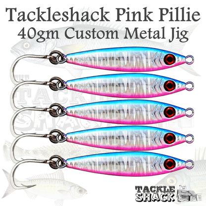 40gm Pink Pillie Metal Jig 10827 Hook