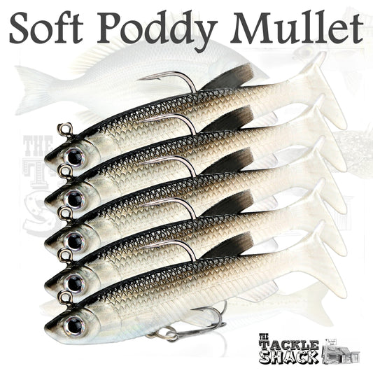 Soft Poddy Mullet Lures 85mm