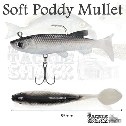 Soft Poddy Mullet Lures 85mm