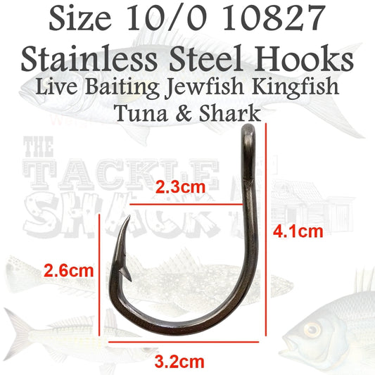 Live Bait Hooks 10827 Size 10/0