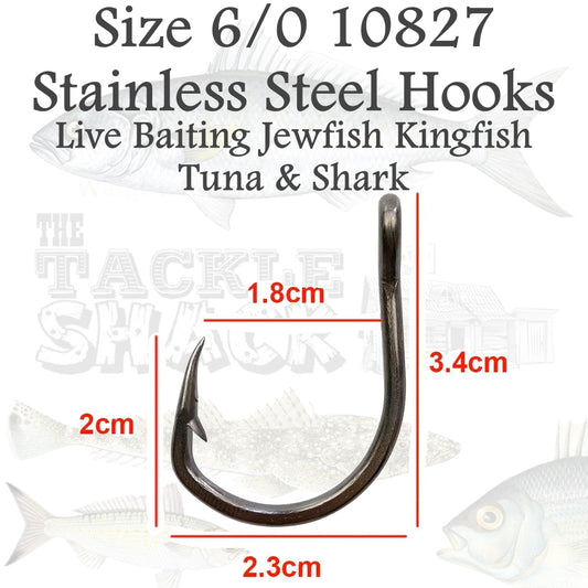 Live Bait Hooks 10827 Size 6/0