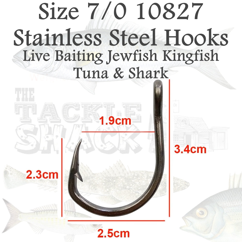 Live Bait Hooks 10827 Size 7/0