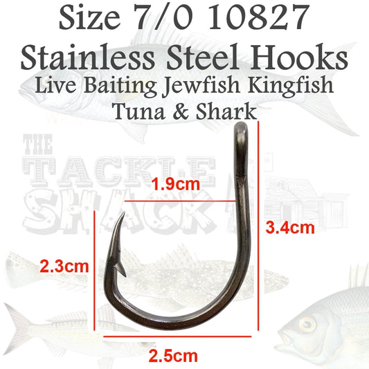 Live Bait Hooks 10827 Size 7/0