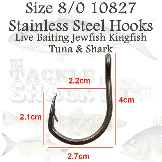 Live Bait Hooks 10827 Size 8/0