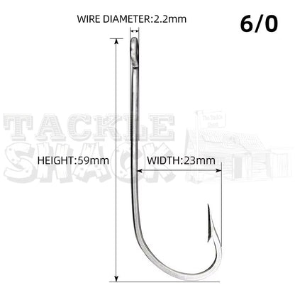 O'Shaughnessy Longshank Hooks 34007 Size 6/0