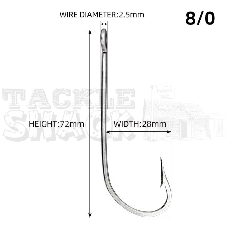 O'Shaughnessy Longshank Hooks 34007 Size 8/0