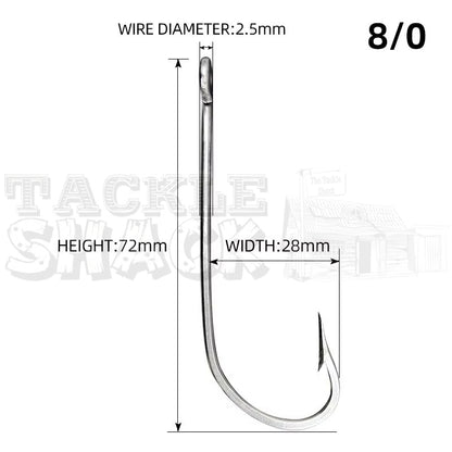 O'Shaughnessy Longshank Hooks 34007 Size 8/0