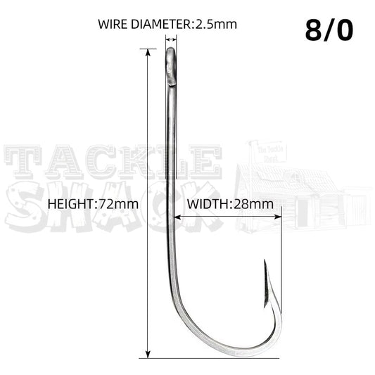 O'Shaughnessy Longshank Hooks 34007 Size 8/0