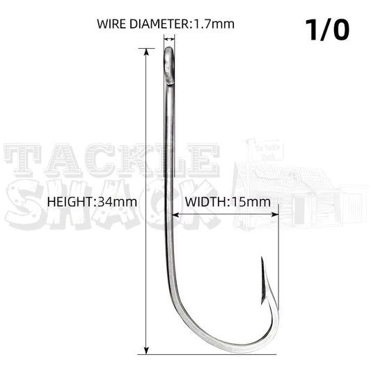 O'Shaughnessy Longshank Hooks 34007 Size 1/0