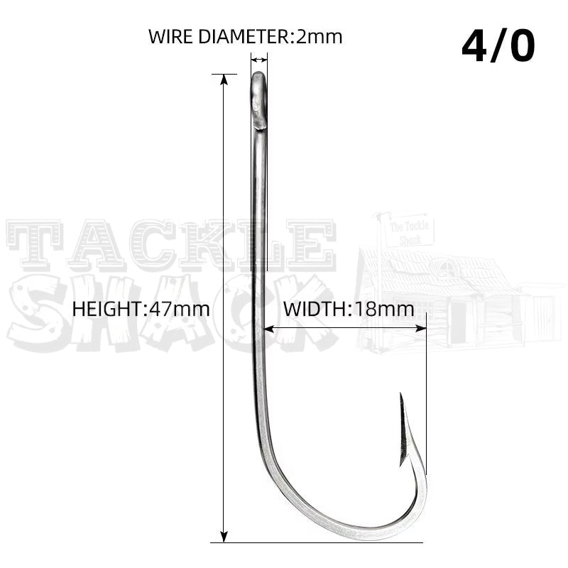 O'Shaughnessy Longshank Hooks 34007 Size 4/0