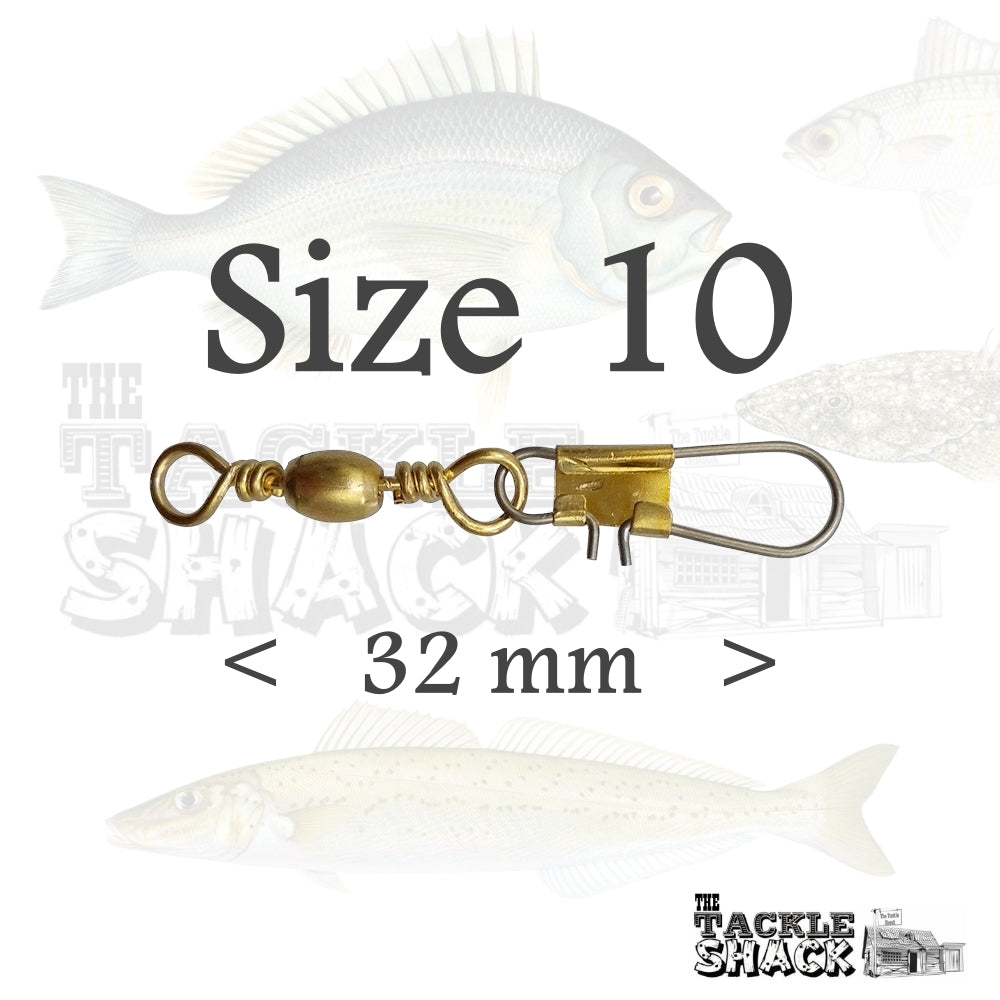 Brass Barrel Snap Swivels #10