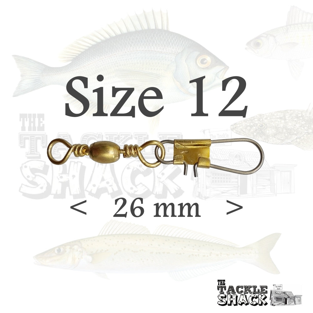 Brass Barrel Snap Swivels #12