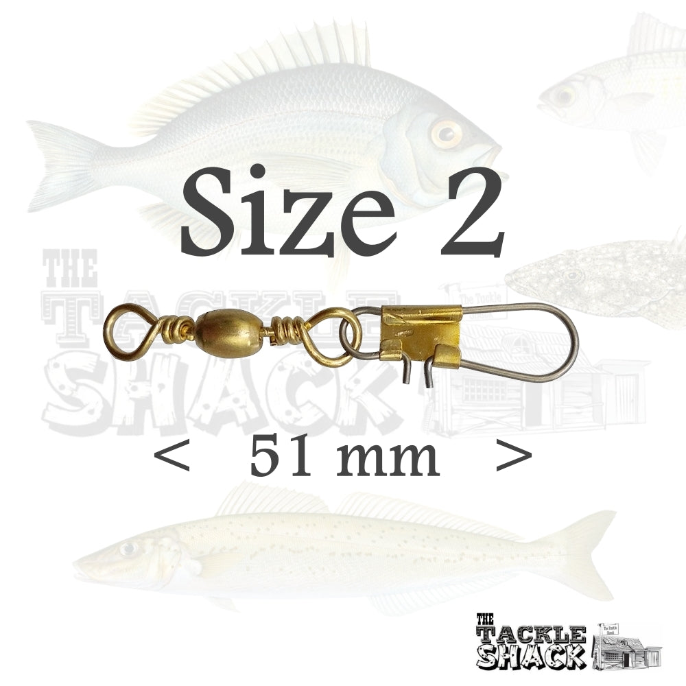 Brass Barrel Snap Swivels #2