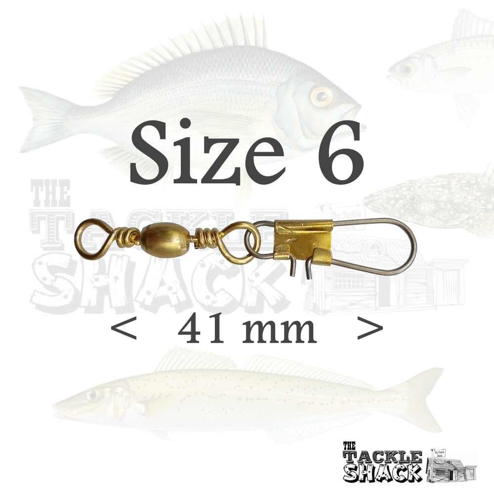 Brass Barrel Snap Swivels #6
