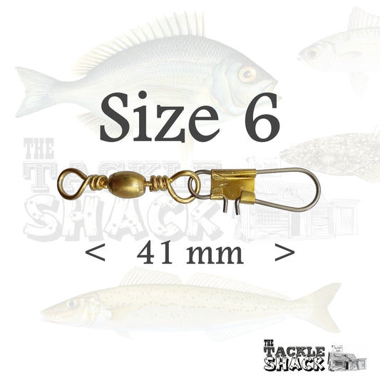 Brass Barrel Snap Swivels #6